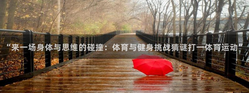 必一运动官网入口：“来一场身体与思维的碰撞：体育与健身挑战猜谜打一体育运动”